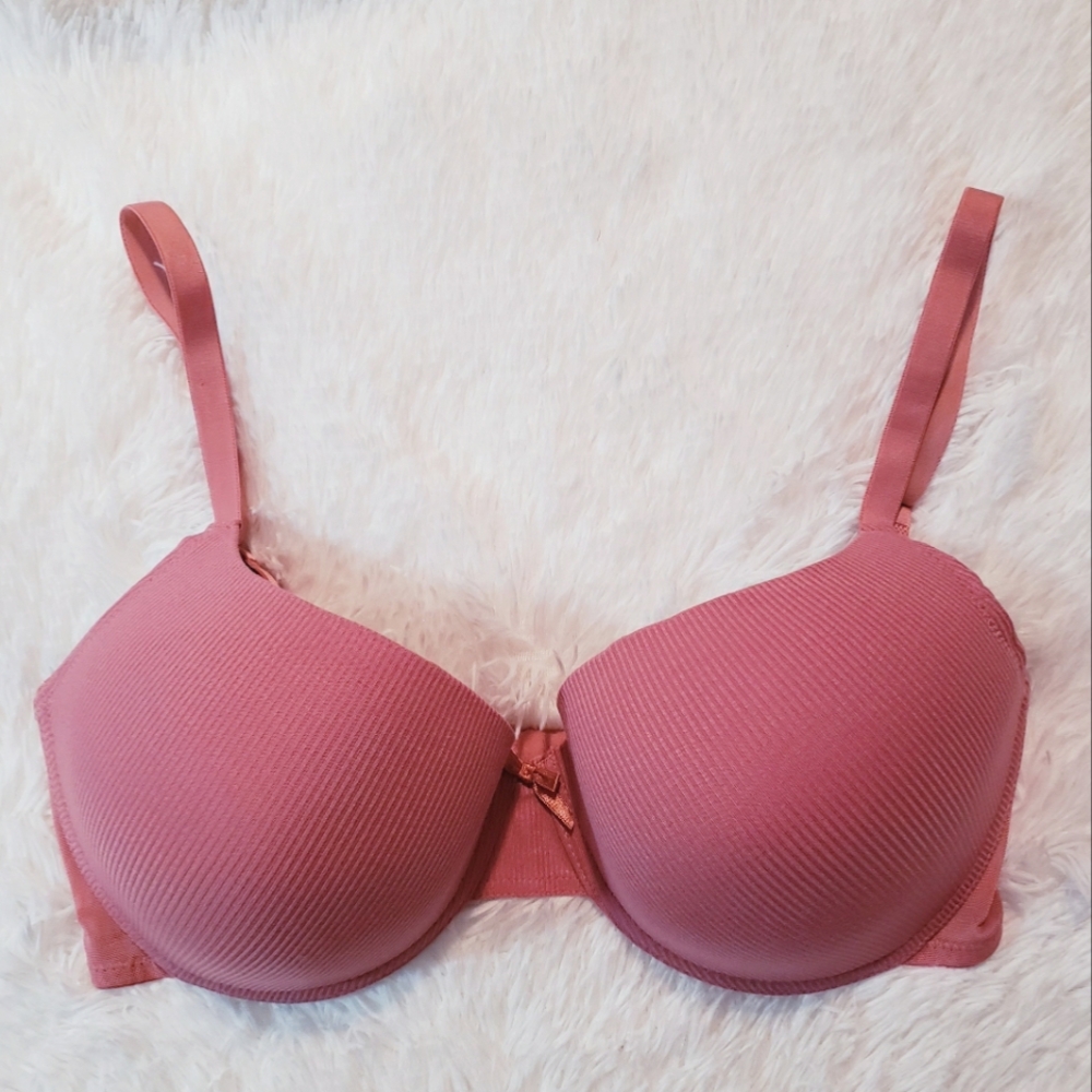 Adrienne Vittadini Women's Full Figure Pink Underwire Bra 42D